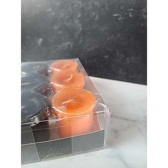 Pier 1 Imports Unscented Votives Two Sets Of 6 Orange And Black, READ - Picture 10 of 10